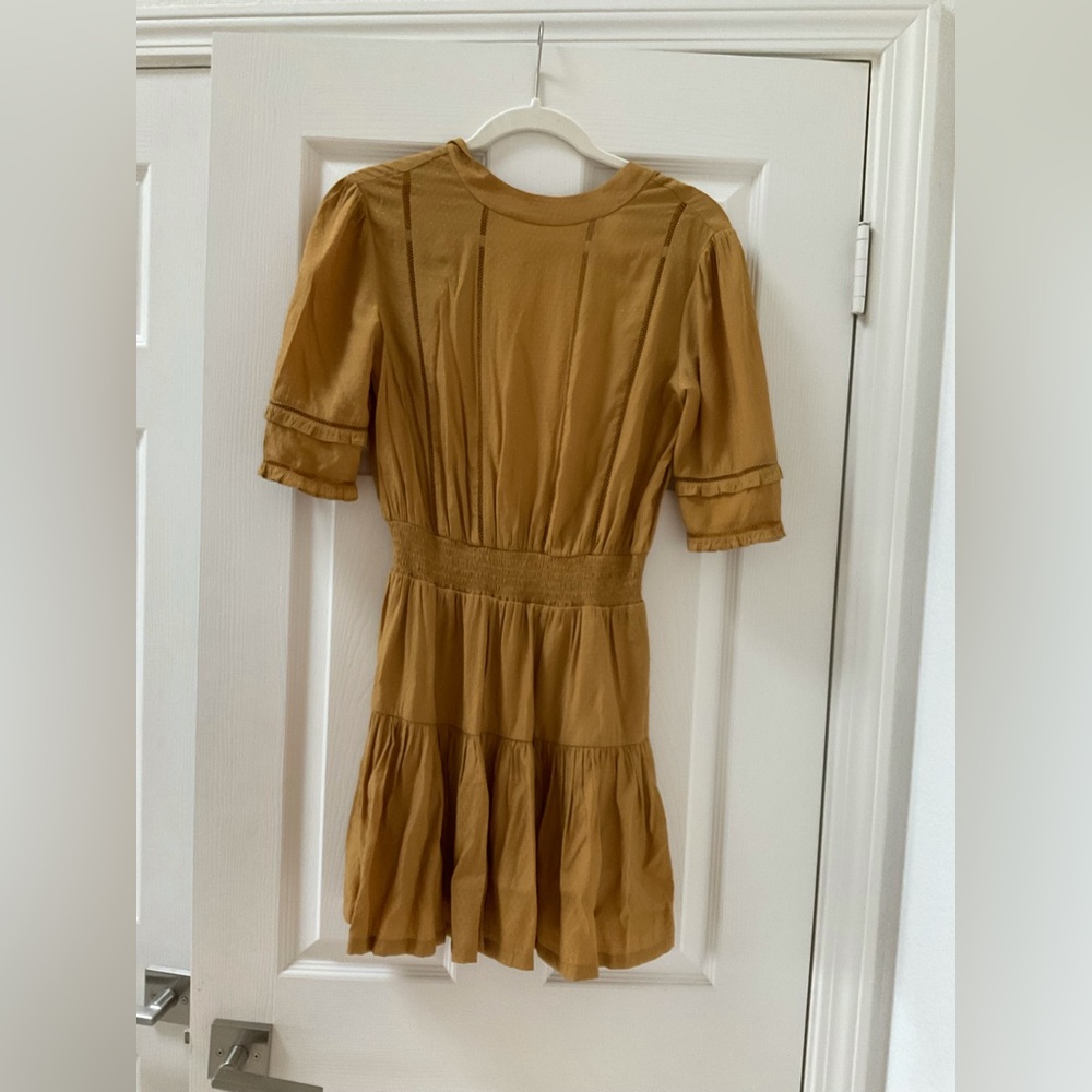 🍯Sessun Yellow Ruffle Lace Dress 0🍯